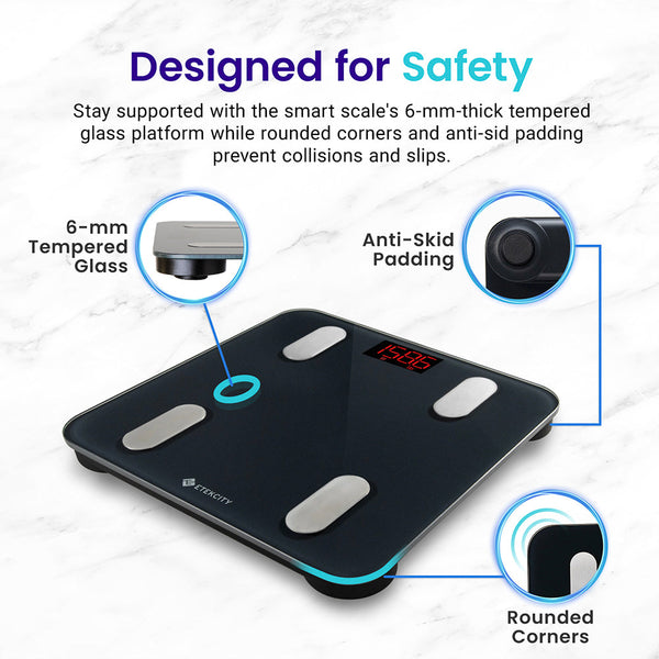 Etekcity Smart Wifi Scale For Body Weight Black & Blood Pressure Monitor White Bundle Scales