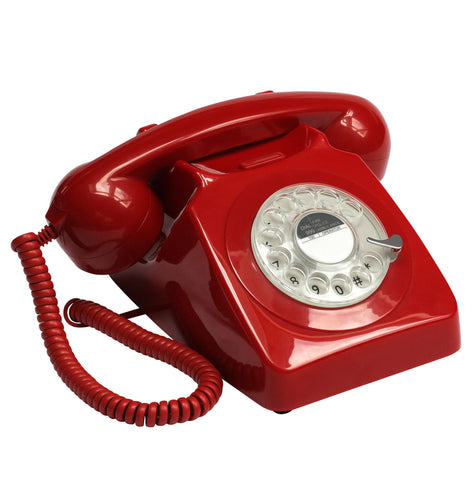 Gpo Retro 746 Rotary Telephone - Red