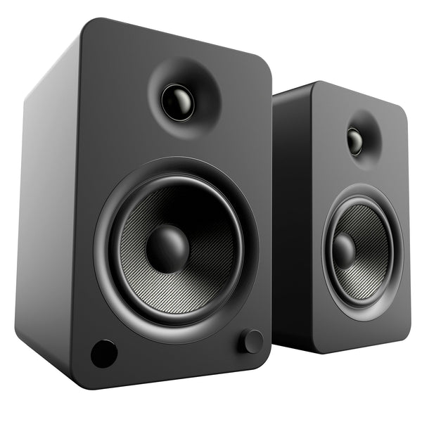 Kanto Yu6 200W Powered Bookshelf Speakers With Bluetooth And Phono Preamp - Pair, Matte Black