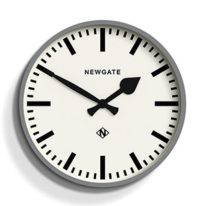 Newgate Railway Clock Grey Wall Clocks