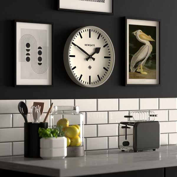 Newgate Railway Clock Grey Wall Clocks