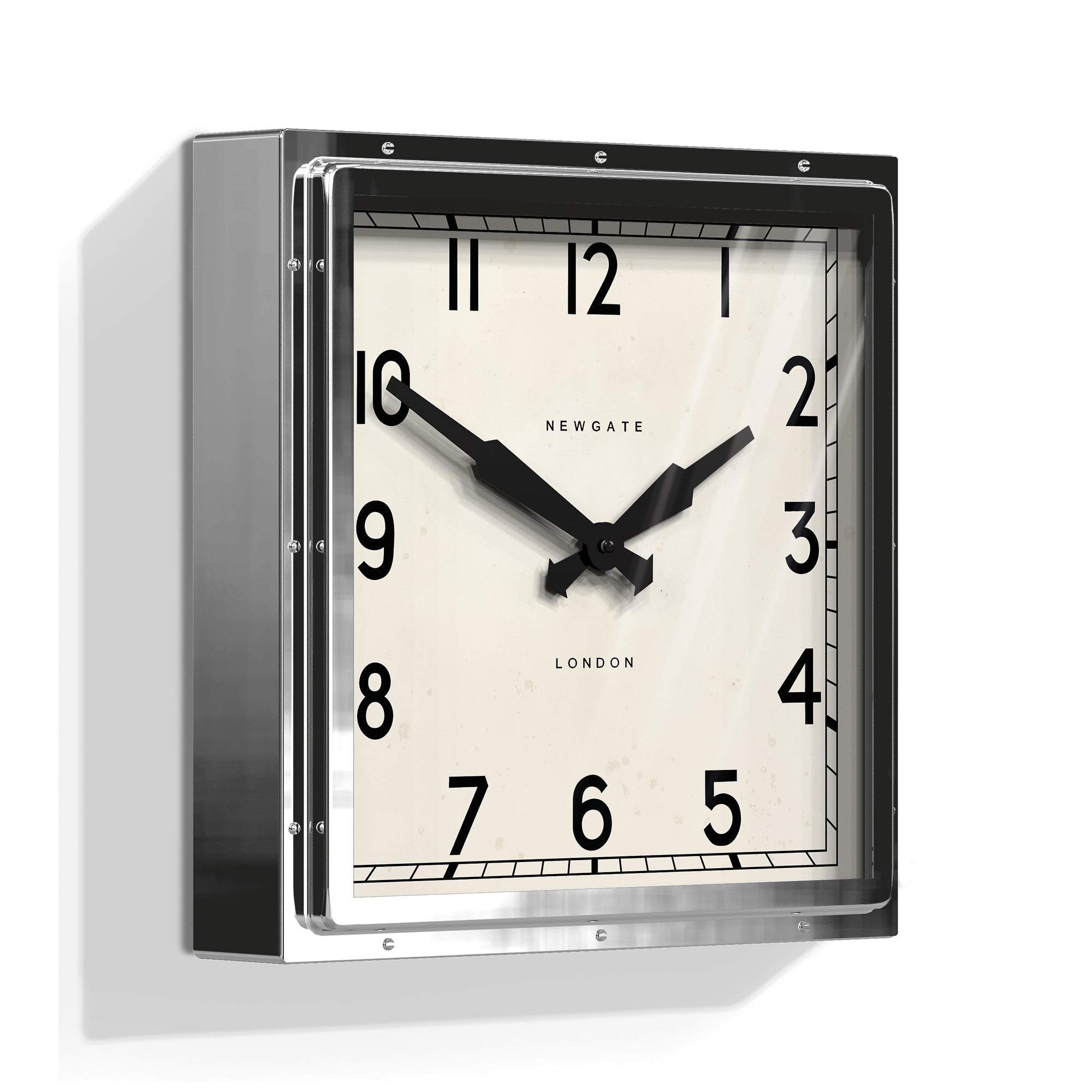 Newgate Quad Clock Chrome Wall Clocks