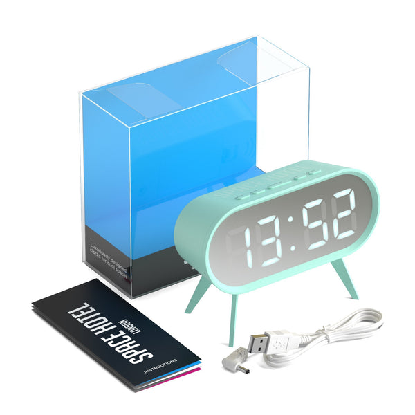Grey Newgate Space Hotel Cyborg Led Alarm Clock Grey Alarm Clocks & Clock Radios