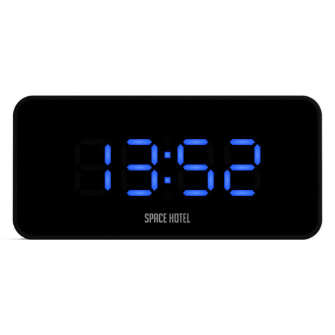 Newgate Space Hotel Hypertron Alarm Clock Black Case Lens Alarm Clocks & Clock Radios