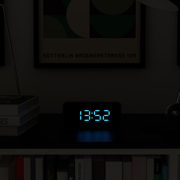 Newgate Space Hotel Hypertron Alarm Clock Black Case Lens Alarm Clocks & Clock Radios