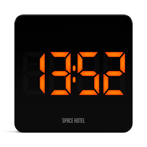 Newgate Space Hotel Hypertron Alarm Clock Black Case Lens Alarm Clocks & Clock Radios