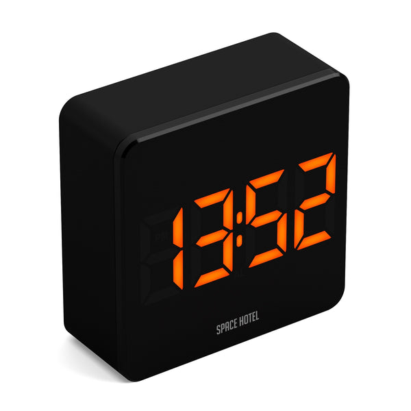 Newgate Space Hotel Hypertron Alarm Clock Black Case Lens Alarm Clocks & Clock Radios