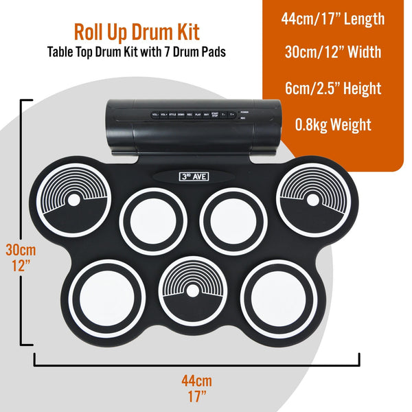 3Rd Avenue Roll Up Drum Kit Drum Kits