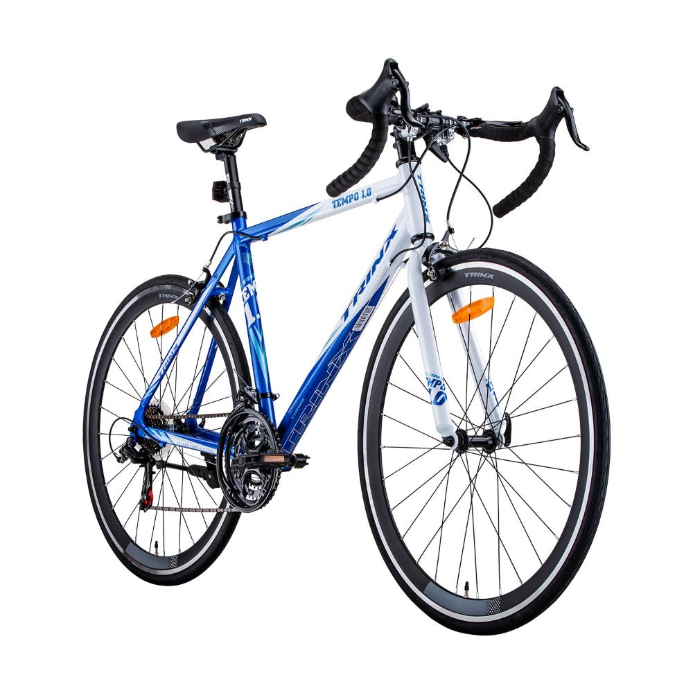 Trinx 700C Road Bike Tempo1.0 Shimano 21 Speed Racing Bicycle 59Cm Blue/White Bicycles