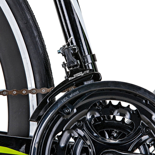Trinx 700C Road Bike Tempo1.0 Shimano 21 Speed Racing Bicycle 59Cm Black/Green