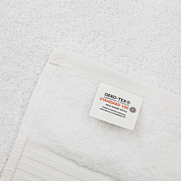 Linenland 4 Piece Cotton Bath Towels Set Blue Towels & Washcloths