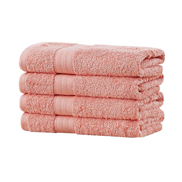 Linenland Bath Towel 4 Piece Cotton Hand Towels Set Blue Towels & Washcloths