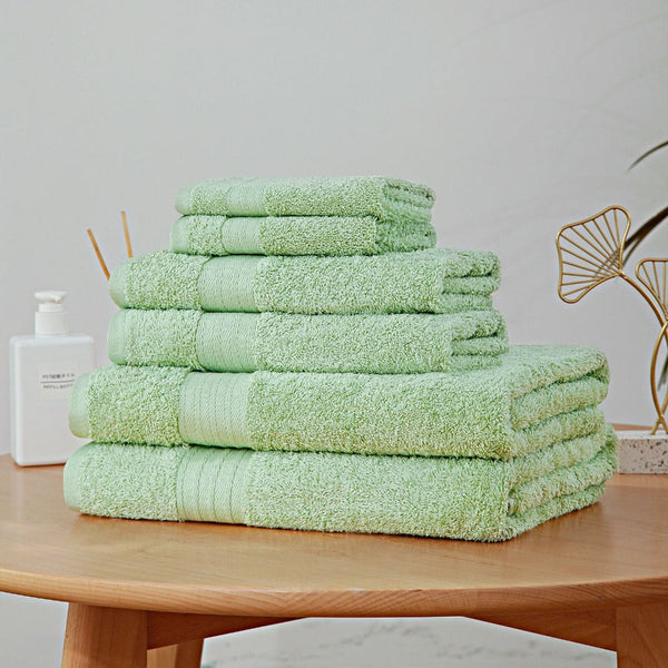 Luxury 6 Piece Soft And Absorbent Cotton Bath Towel Set - Blue