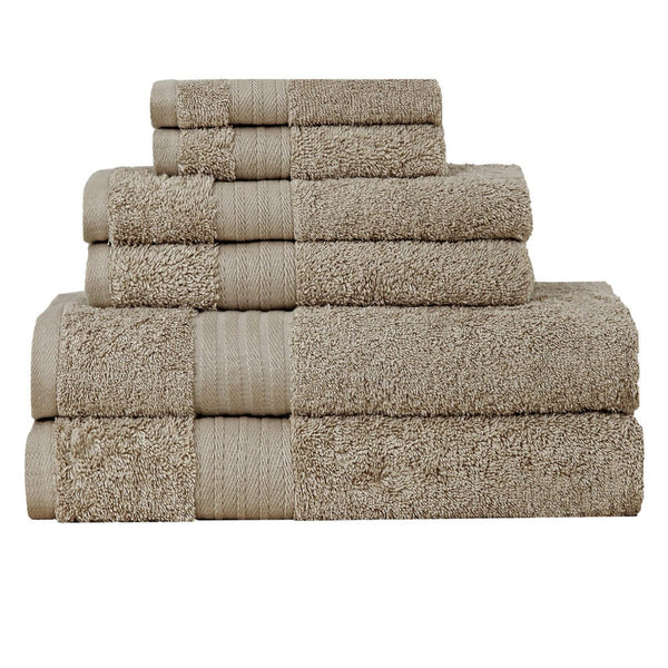 Linenland Luxury 6 Piece Soft And Absorbent Cotton Bath Towel Set Towels & Washcloths