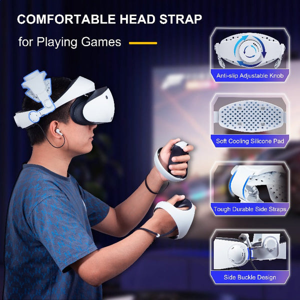 Other Video Game Accessories Devaso Adjustable Head Strap For Playstation Vr2 Reduced Pressure Lightweight