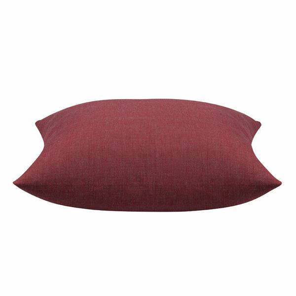 En Pack Of 4 Elements Deep Red Solid Base Colour Square Cushion Covers