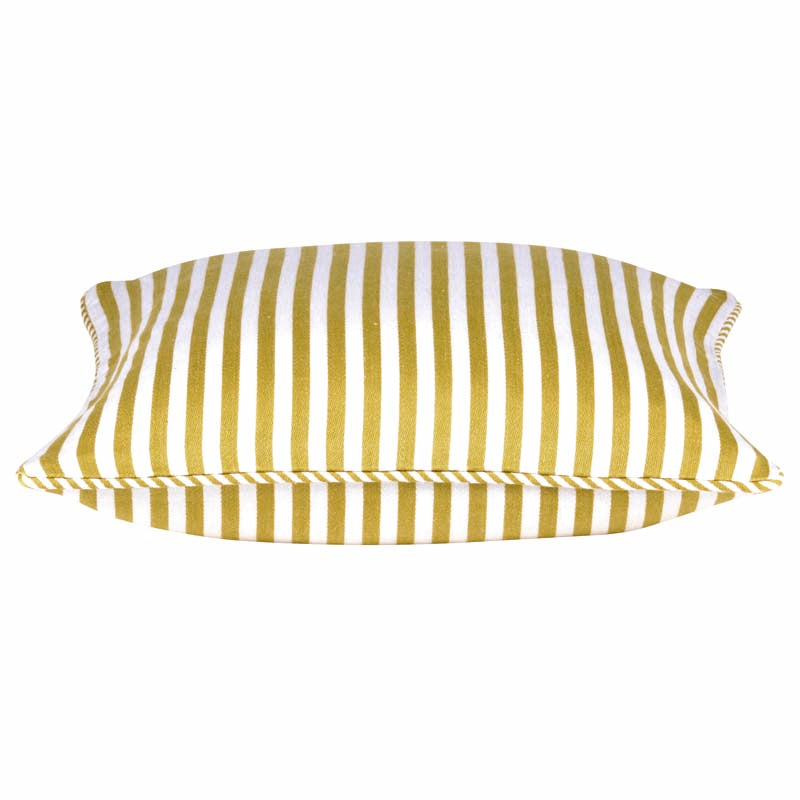 Pad Dandi Mustard Yellow & White Striped Cushion Cover 40X40cm Cushion Covers