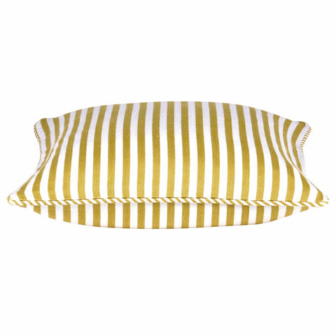 Pad Dandi Mustard Yellow & White Striped Cushion Cover 40X40cm Cushion Covers