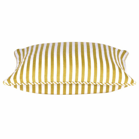 Pack Of 4 Dandi Mustard Yellow & White Striped Square Cushion Covers 40X40cm