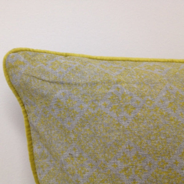 En Pack Of 4 Azuk Mustard Yellow & Grey 50Cm X Cushion Covers