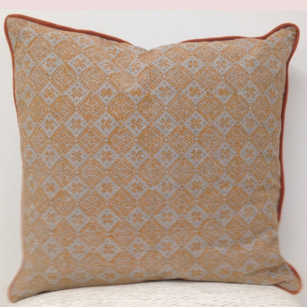 En Pack Of 4 Azuk Orange & Grey 50Cm X Cushion Covers