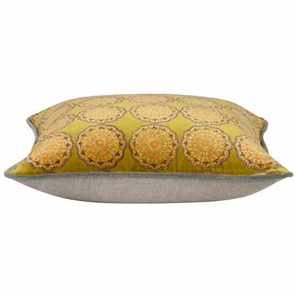 Cushion Covers En Pack Of 4 Duffy Mustard And Grey Square