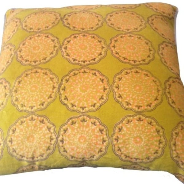 En Pack Of 4 Duffy Mustard And Grey Square Cushion Covers