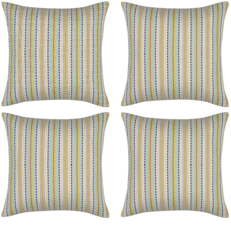 En Pack Of 4 Finn Yellow Multicoloured Retro Cushion Cover Cushion Covers