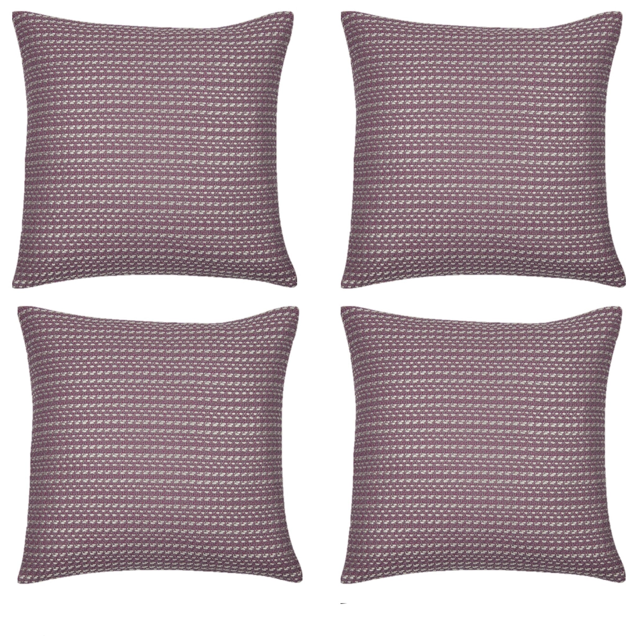 En Pack Of 4 Fern Rose Soft Pink & White Made In Europe Cushion Covers