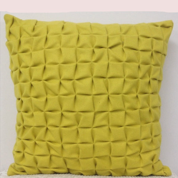 En Pack Of 4 Flux Mustard Yellow 3D Textured 45Cm X Cushion Covers