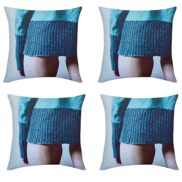 En Pack Of 4 Blaze Jumper Designer 45Cm X Cushion Covers