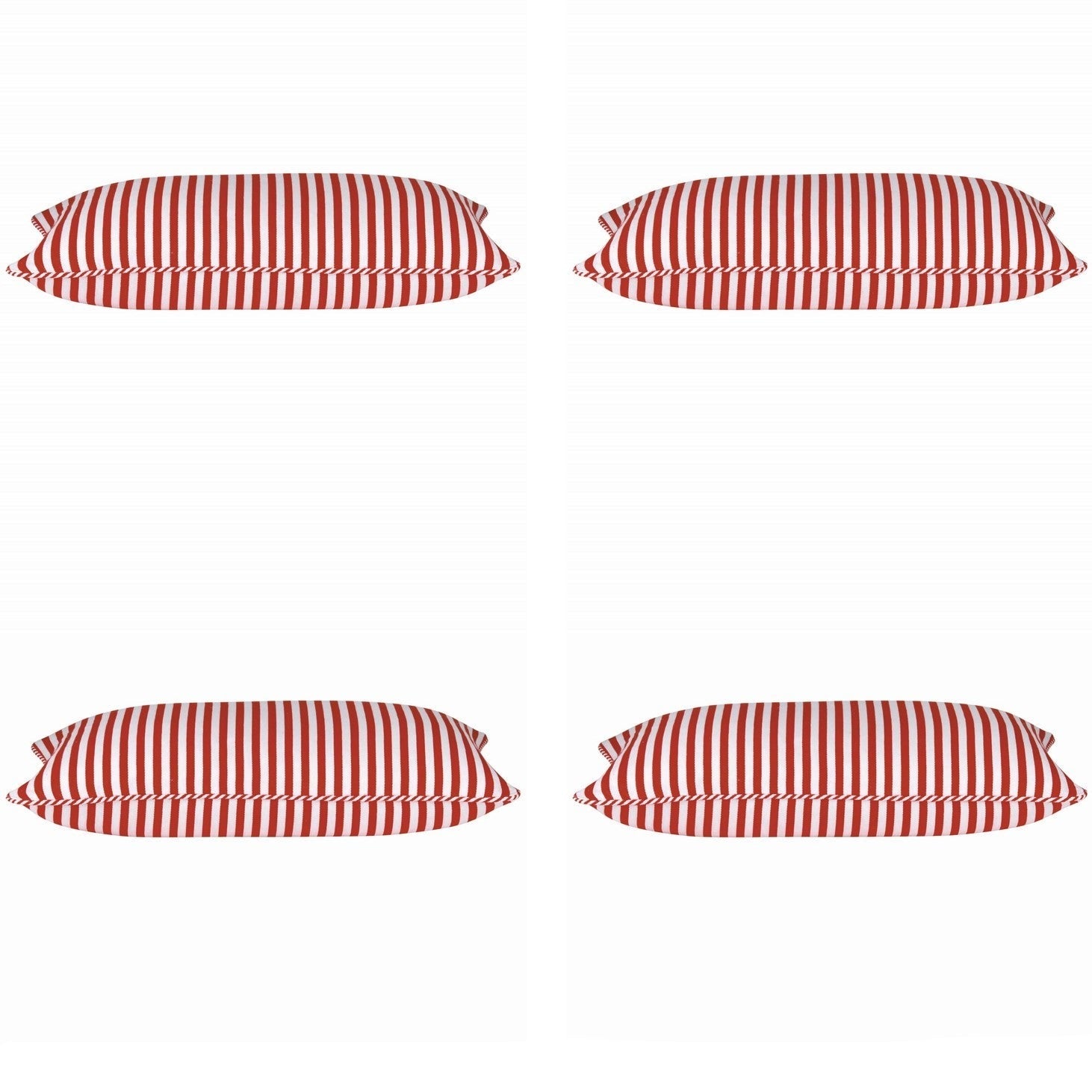 En Pack Of 4 Dandi Red & White Rectangle Cushion Covers