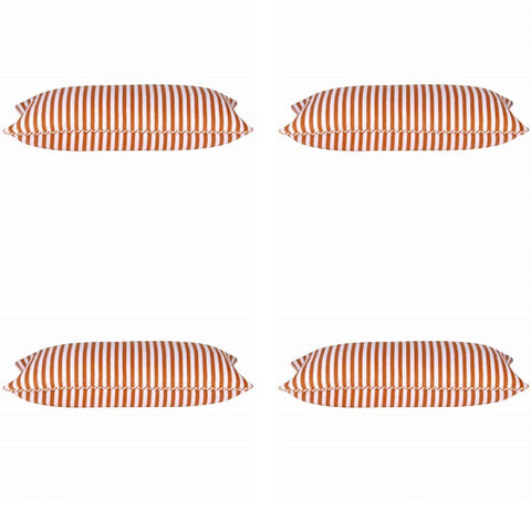 Cushion Covers En Pack Of 4 Dandi Orange & White Rectangle