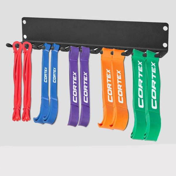 Cortex Wall Mount Resistance Band & Belt Hanger 16 Slots Home Gym Attachments