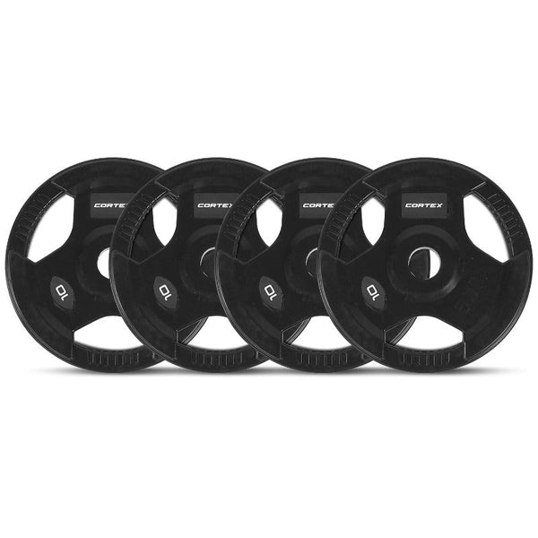 Cortex 10Kg Tri-Grip Olympic Plates 50Mm Set Of 4