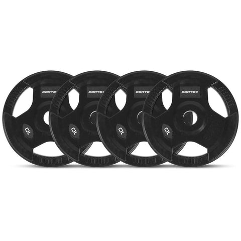 Cortex 10Kg Tri-Grip Olympic Plates 50Mm Set Of 4