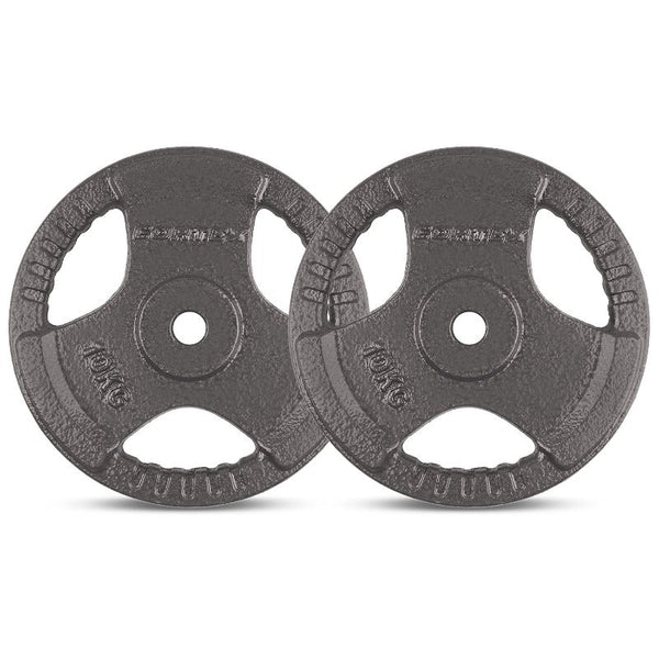 Cortex 10Kg Tri Grip Plates 25Mm Pair Home Gym Attachments