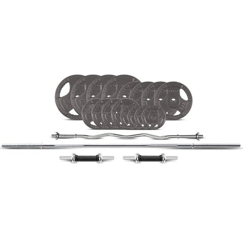 Barbells & Attachments Cortex 90Kg Tri Grip Barbell Weight Set 25Mm