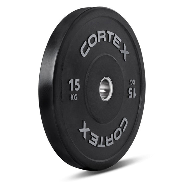 Cortex 15Kg Black Series V2 50Mm Rubber Olympic Bumper Plate (Pair)