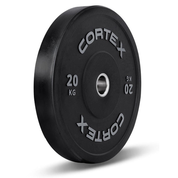 Cortex 20Kg Black Series V2 50Mm Rubber Olympic Bumper Plate (Pair) Weight Plates