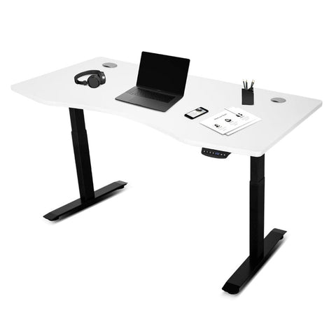 Lifespan Fitness Ergodesk Auto Series Automatic Standing Desk 150Cm In White & Black Standing Desks
