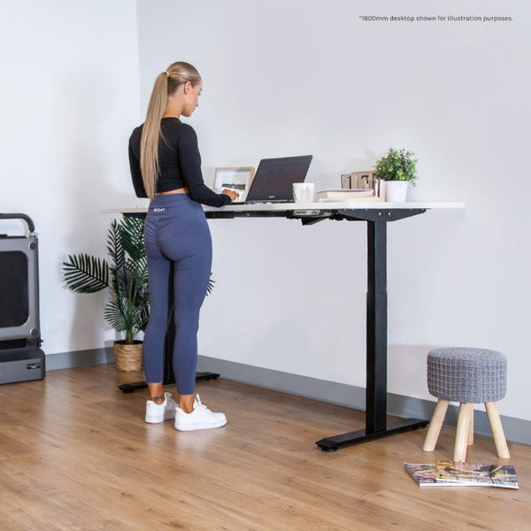 Lifespan Fitness Ergodesk Auto Series Automatic Standing Desk 150Cm In White & Black Standing Desks
