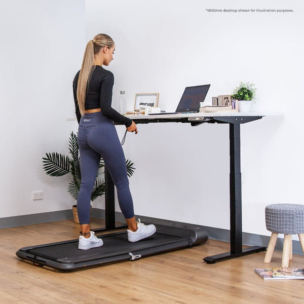 Lifespan Fitness Ergodesk Auto Series Automatic Standing Desk 150Cm In White & Black Standing Desks
