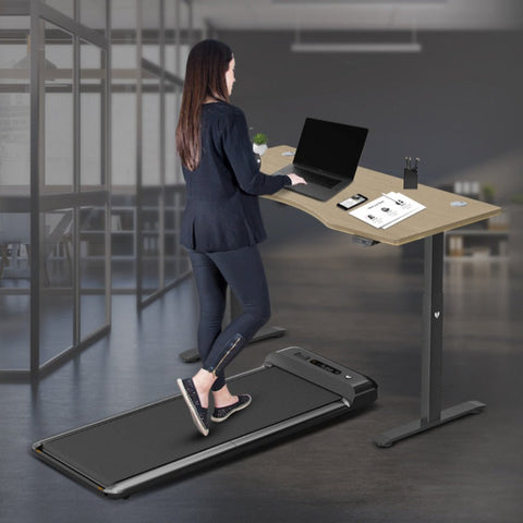 Lifespan Fitness Walkingpad M2 Treadmill With Dual Motor Automatic Standing Desk 150Cm In Oak/Black