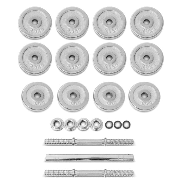 Lsg 2 In 1 Dumbbell Barbell Set With Case 30Kg Dumbbells