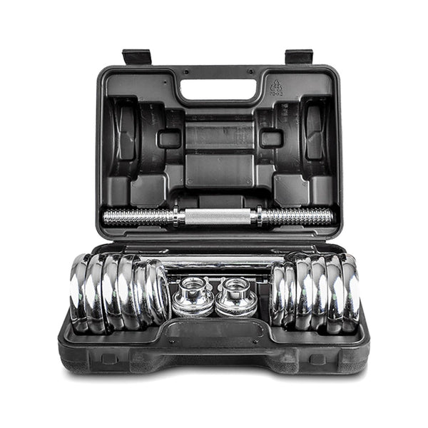 Lsg 2 In 1 Dumbbell Barbell Set With Case 30Kg Dumbbells