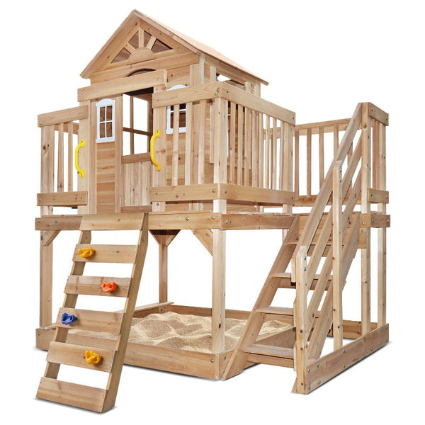 Lifespan Kids Silverton Play Centre With Rock Climbing Wall Outdoor Play Sets