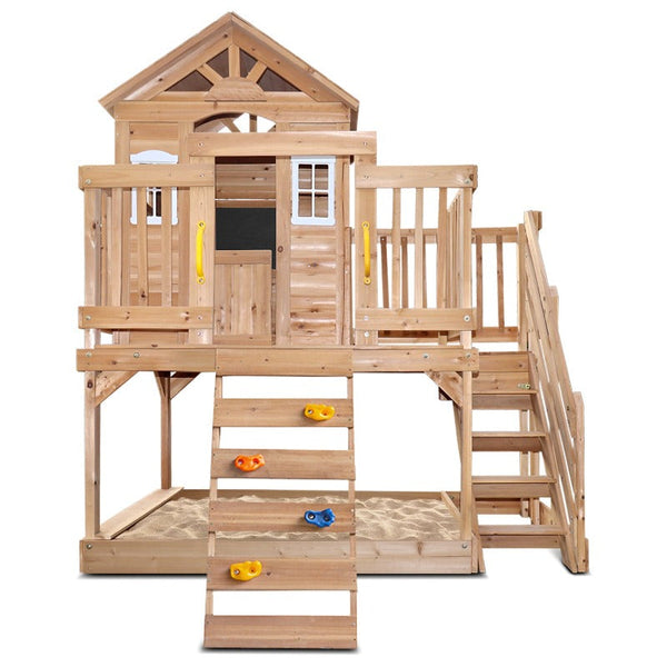 Lifespan Kids Silverton Play Centre With Rock Climbing Wall Outdoor Play Sets