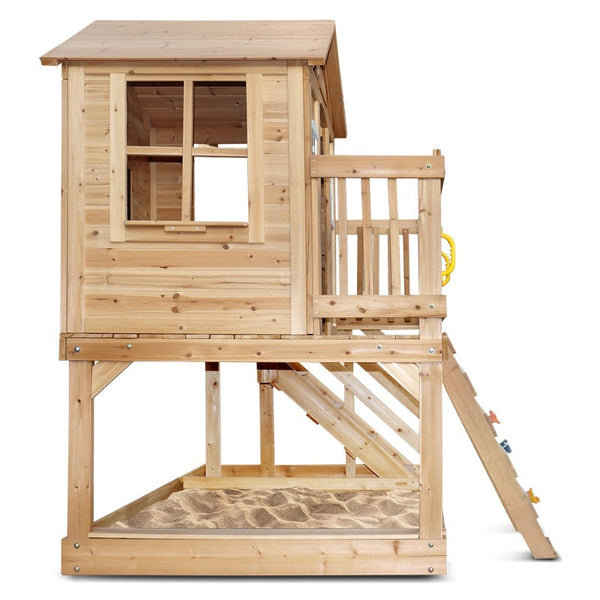 Lifespan Kids Silverton Play Centre With Rock Climbing Wall Outdoor Play Sets