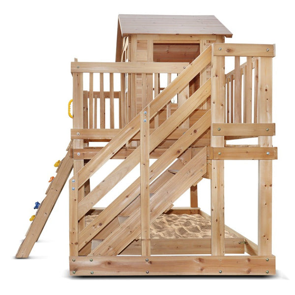 Lifespan Kids Silverton Play Centre With Rock Climbing Wall Outdoor Play Sets